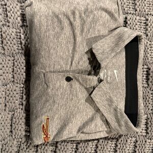 FSU Nike Heather Gray Polo with Embroidered Detail